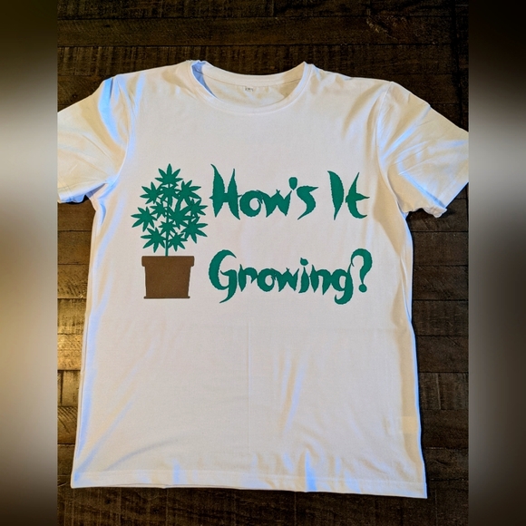 Handmade Tops - Handcrafted How's It Growing Punny Unisex Shirt